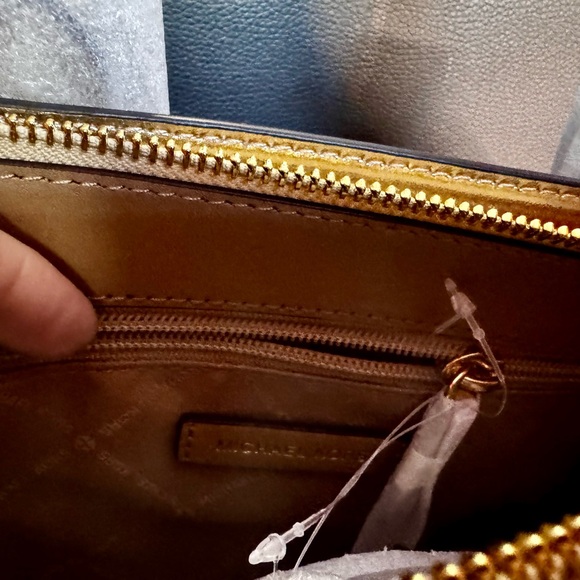 Michael Kors Gold Satchel with Luxurious Metallic Finish - Picture 7 of 13